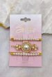 Pearls Bobby Pin and Luxe Pearl Statement Barrette 3 PCS Set For Sale