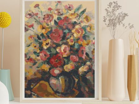 Vase with Flowers Cross Stitch Kit Online Sale