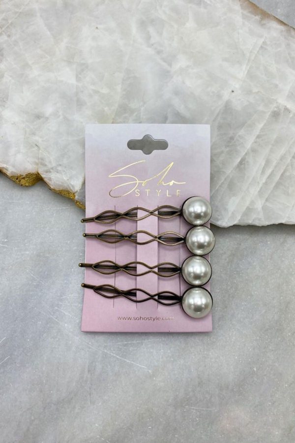 Pearl Bobby Pin 4 PCS Set Online