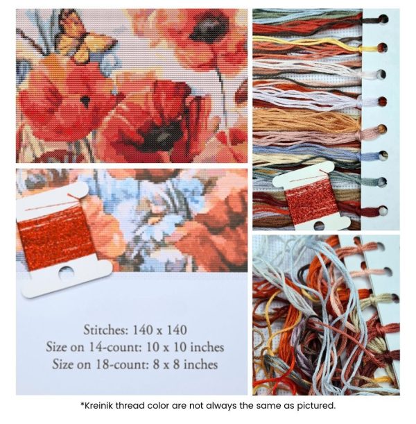 Poppies in Bloom Cross Stitch Kit Online