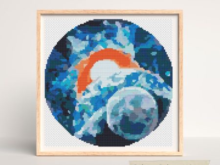 Blue Sunrise Cross Stitch Pattern on Sale