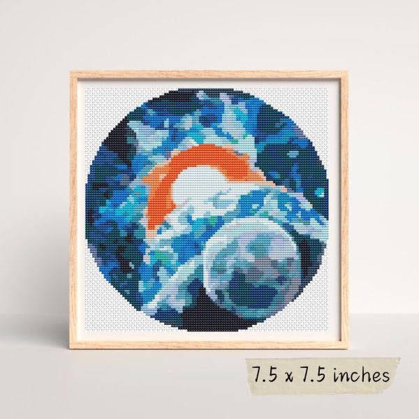 Blue Sunrise Cross Stitch Pattern on Sale