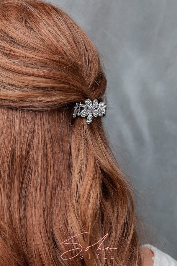 Ombre Crystal Flower Hair Jaw Sale