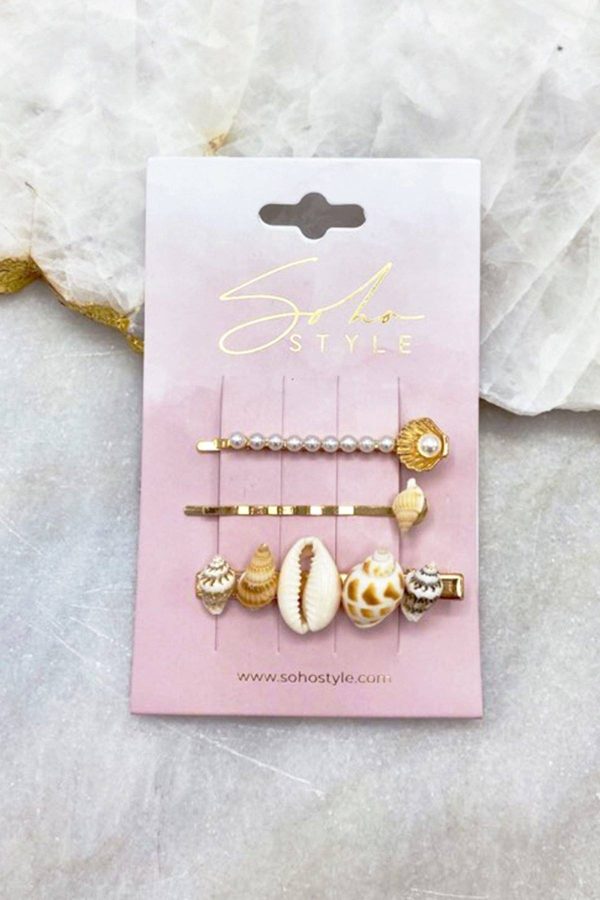 Mermaid Seashell Clip and Bobby Pin 3PCS Set Online Sale