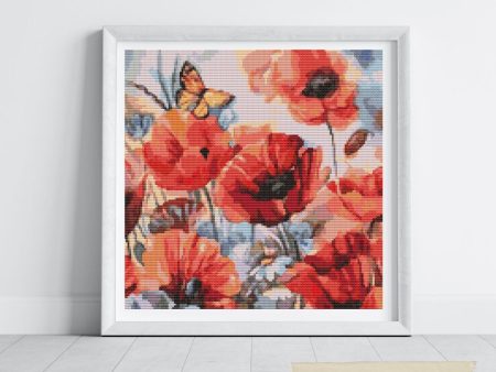 Poppies in Bloom Cross Stitch Kit Online