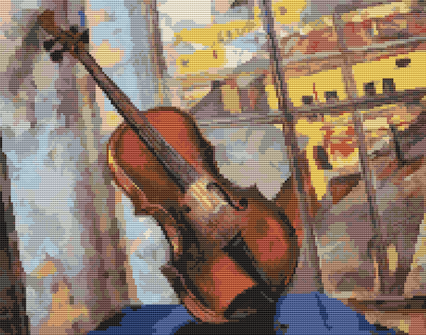 A Violin Cross Stitch Kit on Sale