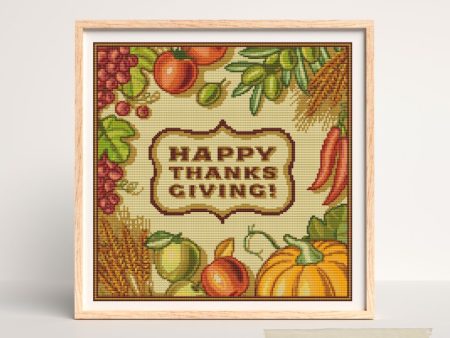 Happy Thanksgiving Cross Stitch Kit Cheap