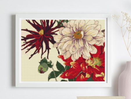 Japan Dahlia Cross Stitch Kit Sale