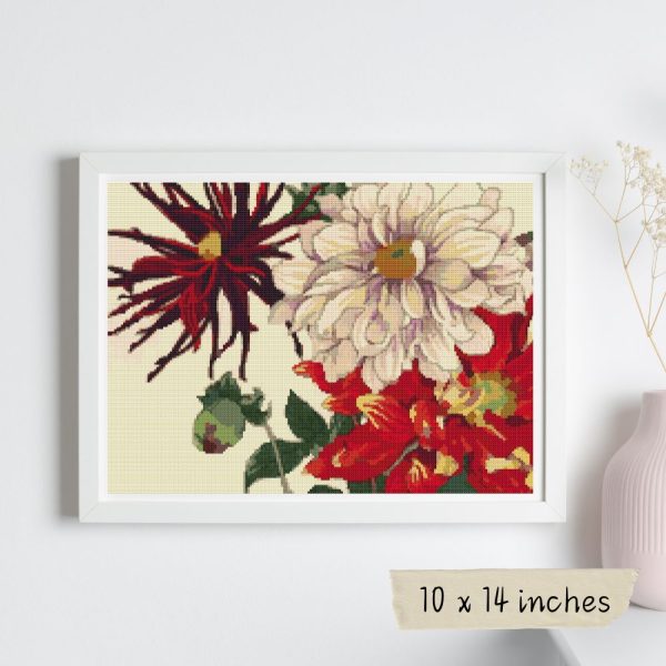 Japan Dahlia Cross Stitch Kit Sale