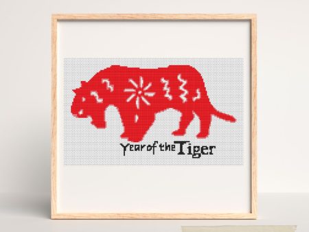 Year of the Tiger Cross Stitch Pattern Cheap