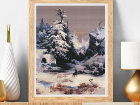 Winter in the Rockies Cross Stitch Kit Fashion