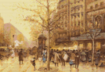 A Paris Street Scene Cross Stitch Kit Online now