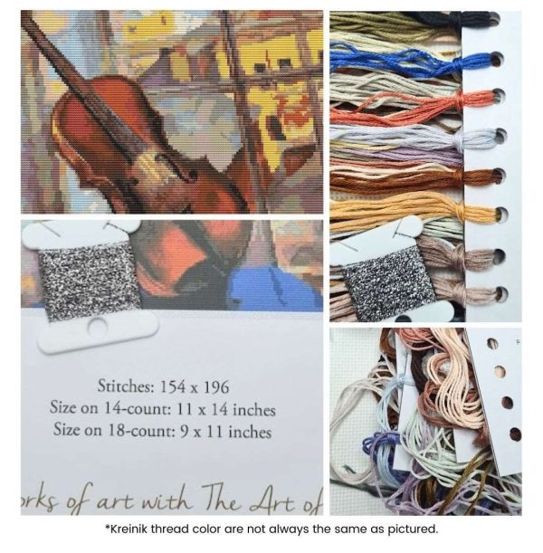 A Violin Cross Stitch Kit on Sale