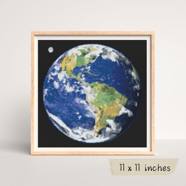 Earth Cross Stitch Pattern (SPACE01) Fashion