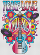 Peace, Love and Music Cross Stitch Pattern For Discount