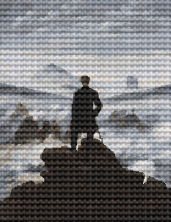 Wanderer above the Sea of Fog Cross Stitch Kit Fashion