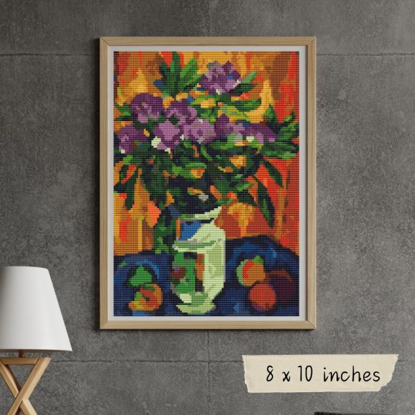 Still Life with Peonies in a Vase Cross Stitch Kit Fashion