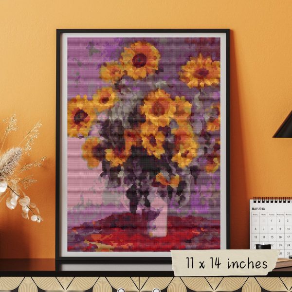 Sunflowers Cross Stitch Kit Online Hot Sale