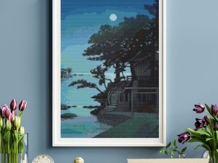 Konjikido in Snow, Hiraizumi Cross Stitch Kit For Sale