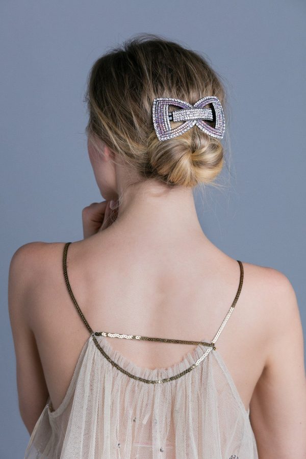 Tuxedo Hair Bow Tie Barrette Online