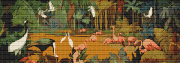 Jungle Scene Cross Stitch Kit For Cheap