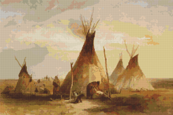 Sioux Teepee Cross Stitch Kit Supply