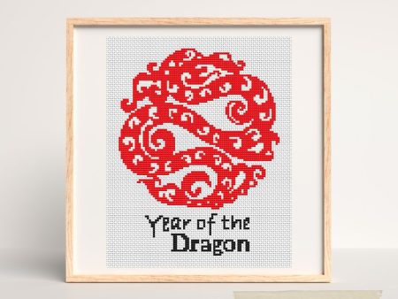 Year of the Dragon Cross Stitch Pattern Fashion