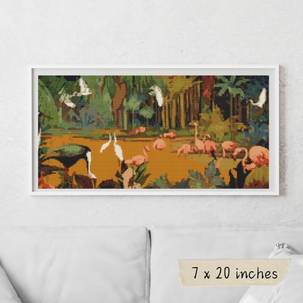 Jungle Scene Cross Stitch Kit For Cheap