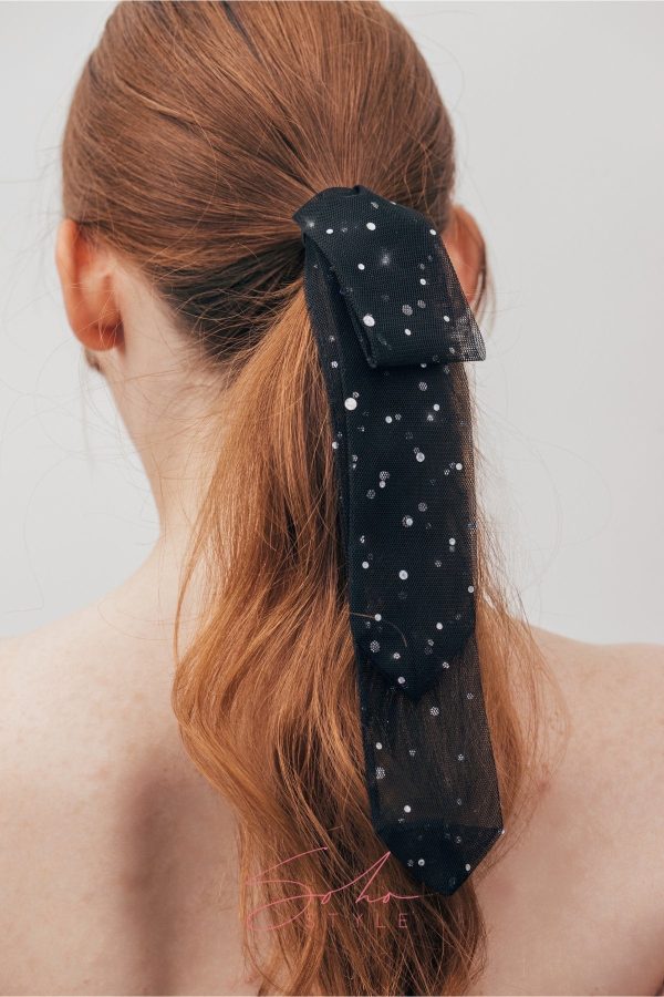 Traditional Korean Style dotty Ribbon Ponytail Holder Online