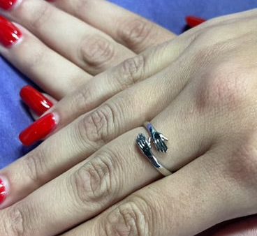 Sterling Silver Fully Adjustable  Hug  Ring Online Hot Sale