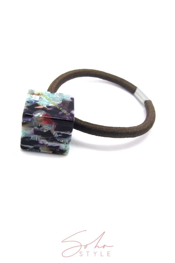 Marble Cube Ponytail Holder Online Hot Sale