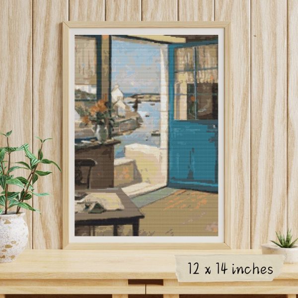 The Blue Door Cross Stitch Kit Cheap