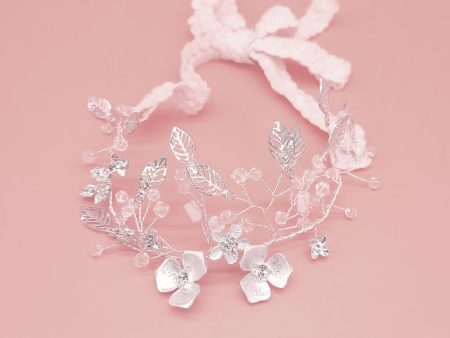 Silver Flowers and Crystals Crown Supply