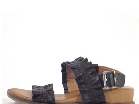 Roche Ruched Leather Sandals Online Sale