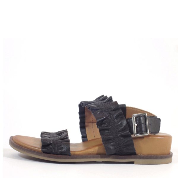 Roche Ruched Leather Sandals Online Sale