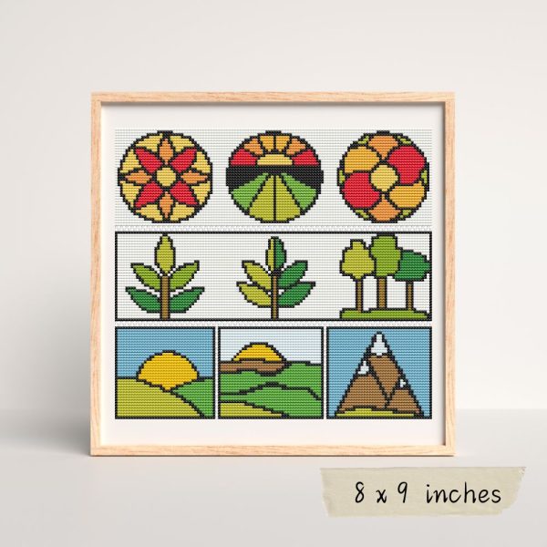 Panel Series featuring Green Earth Cross Stitch Kit Online Hot Sale