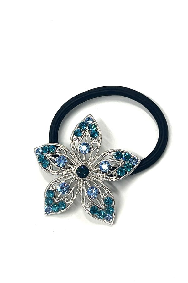 Flower Crystal Petal Ponytail holder Supply