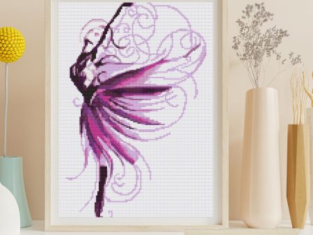 Violet Cross Stitch Pattern Fashion