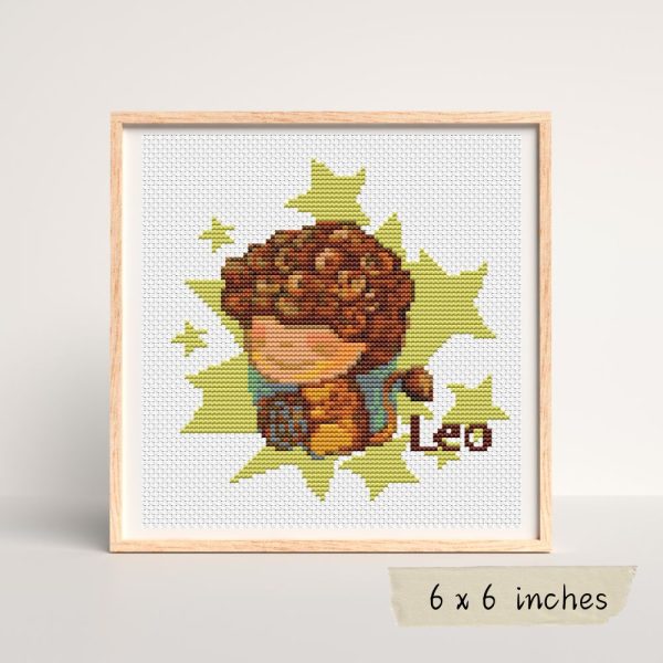 Leo Cross Stitch Pattern Supply