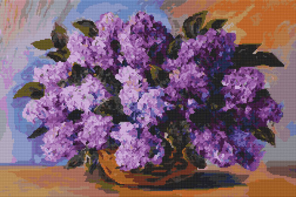 Lilacs in a Vase Cross Stitch Kit Hot on Sale