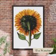 Sunflower Seen from the Back Cross Stitch Kit Fashion