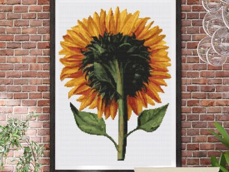 Sunflower Seen from the Back Cross Stitch Kit Fashion