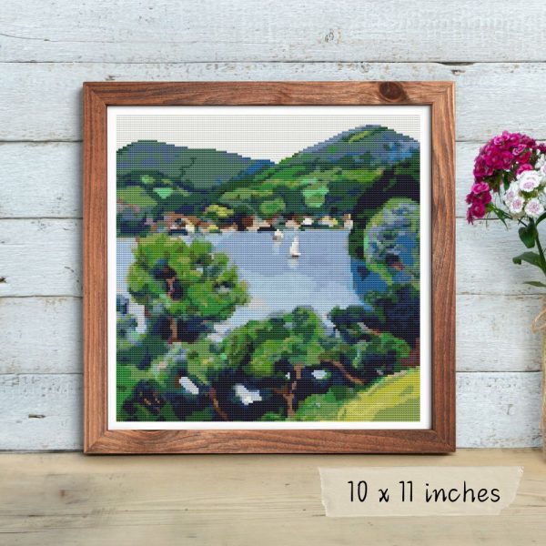 View of Tegernsee Cross Stitch Pattern Online