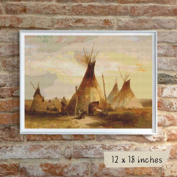 Sioux Teepee Cross Stitch Kit Supply