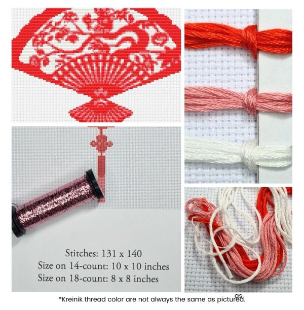 Oriental Fan Cross Stitch Kit Sale