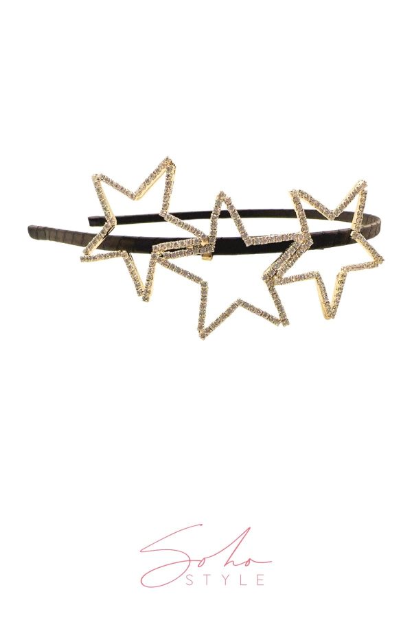 Rhinestone Star Trio Headband Online Sale