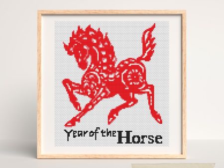 Year of the Horse Cross Stitch Pattern on Sale