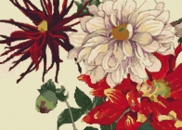 Japan Dahlia Cross Stitch Kit Sale