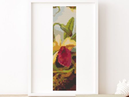 Orchids and Hummingbird Bookmark Cross Stitch Kit on Sale