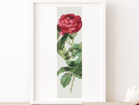 Rosa Gallica Pontiana Bookmark Cross Stitch Kit For Sale